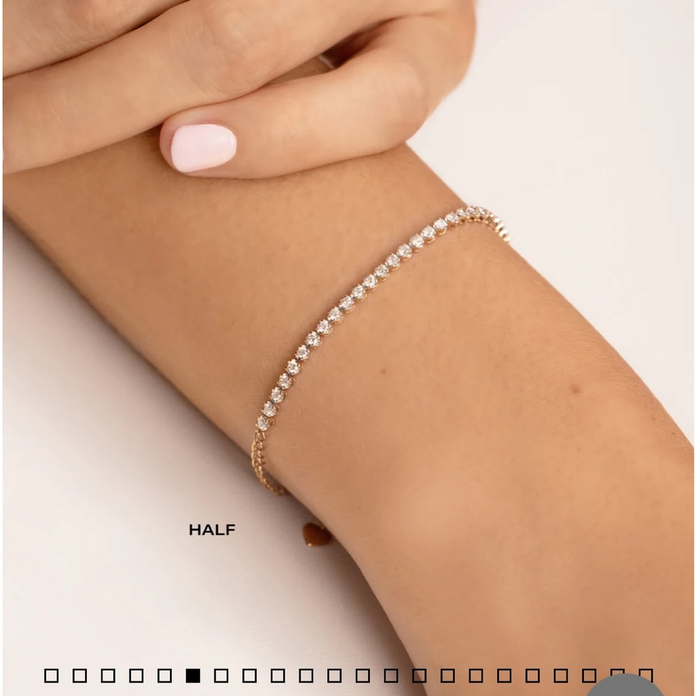 Ring Concierge Half Coverage Mini Diamond Tennis Bracelet in Yellow Gold